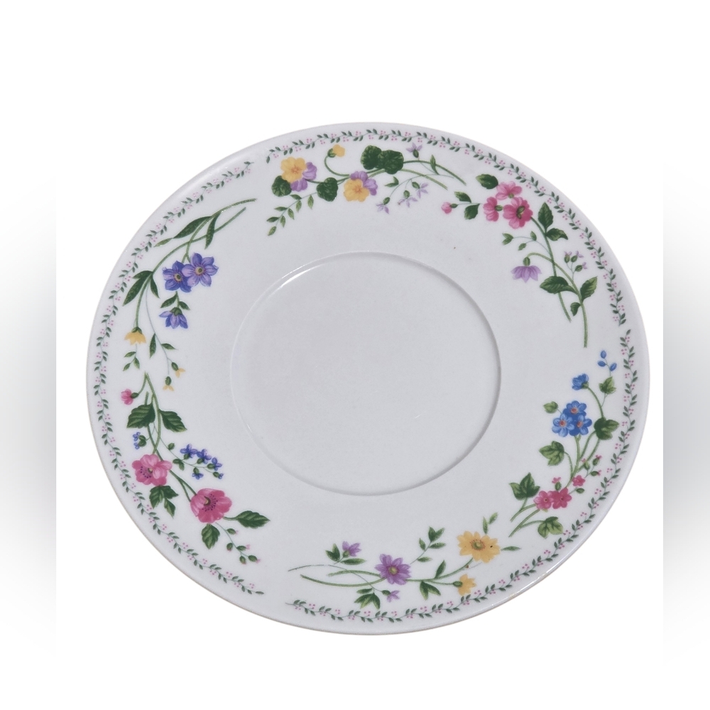 Faberware Vintage English Garden 225A Stoneware Saucer Plate
